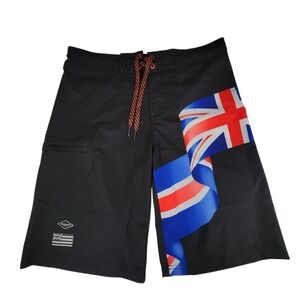 Wailoa Board Shorts sz 32 Men Surf Hawaii Swim Union Jack Flag UK Island‎ Beach